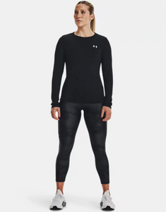 Under Armour Women's HeatGear No-Slip Waistband Printed Ankle Leggings - Black/Jet Gray (003)