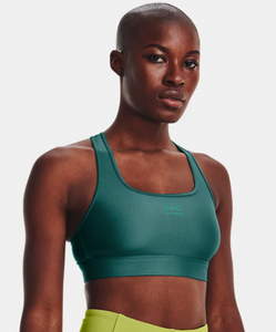 Under Armour Women's Armour Bra Mid Padless - Coastal Teal / Birdie Green - 722