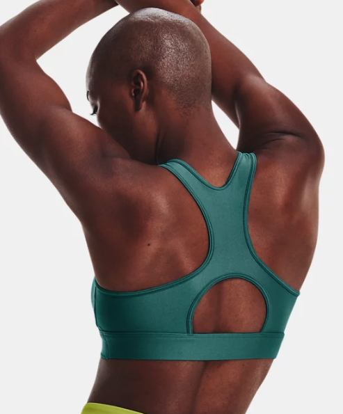 Under Armour Women's Armour Bra Mid Padless - Coastal Teal / Birdie Green - 722