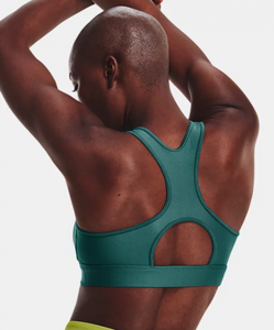 Under Armour Women's Armour Bra Mid Padless - Coastal Teal / Birdie Green - 722