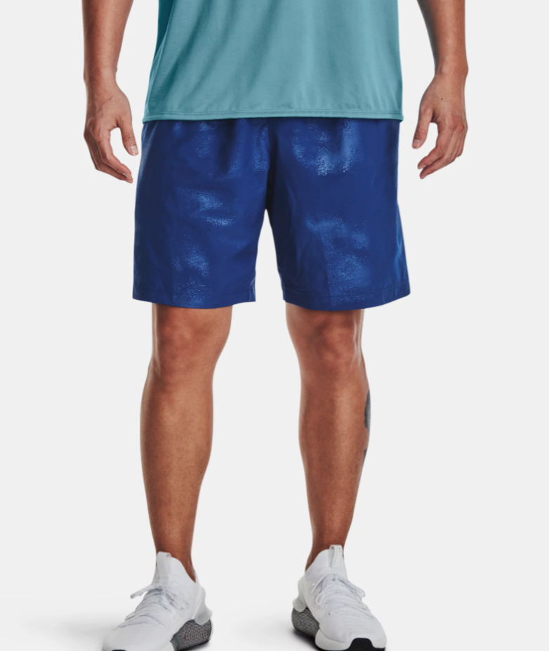 Under Armour Men's Woven Emboss Shorts - Blue Mirage/Black (471)
