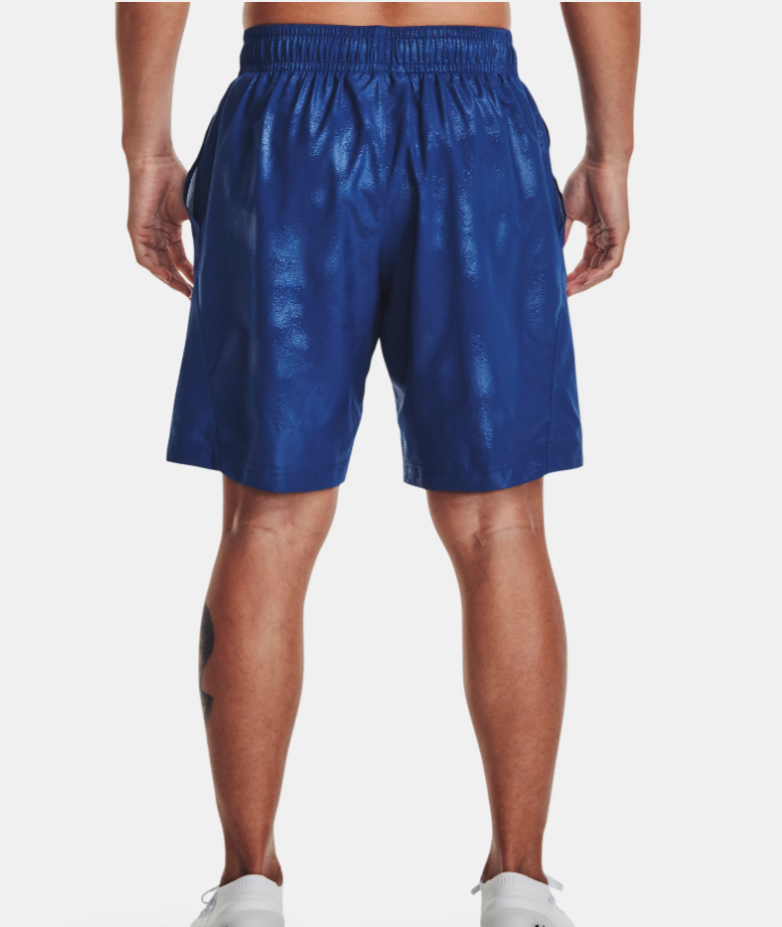 Under Armour Men's Woven Emboss Shorts - Blue Mirage/Black (471)