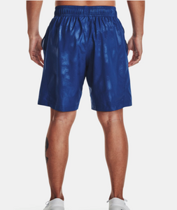 Under Armour Men's Woven Emboss Shorts - Blue Mirage/Black (471)