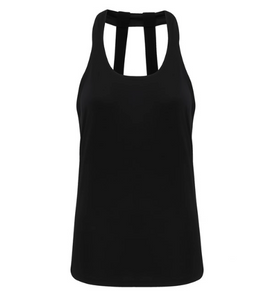TriDri Women's Double Strap Back Vest Tank - Black