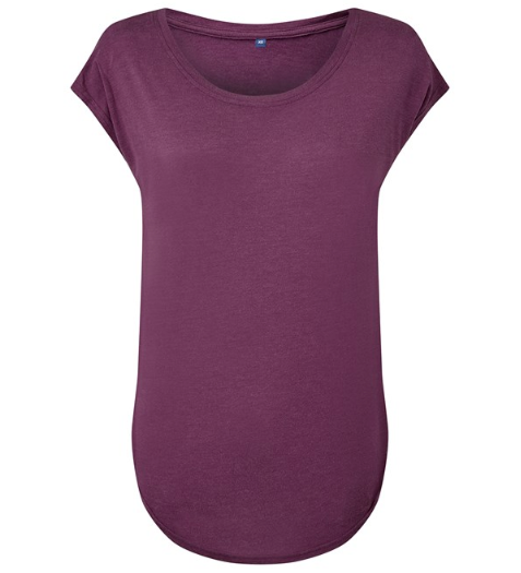 TriDri Women's yoga cap sleeve top - Plum