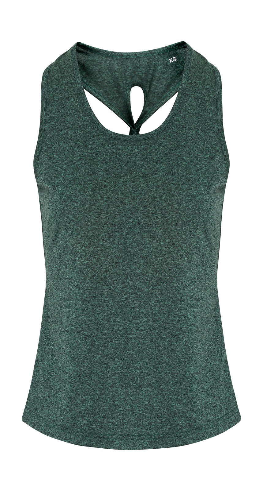 TriDri Women's yoga knot vest tank - Forest Green