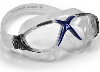 Aqua Sphere Vista Unisex Swimming Mask Goggles Clear Lens - Clear, Blue, Black