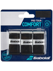 Babolat Pro Tour Comfort Overgrips - Black (3 pack)